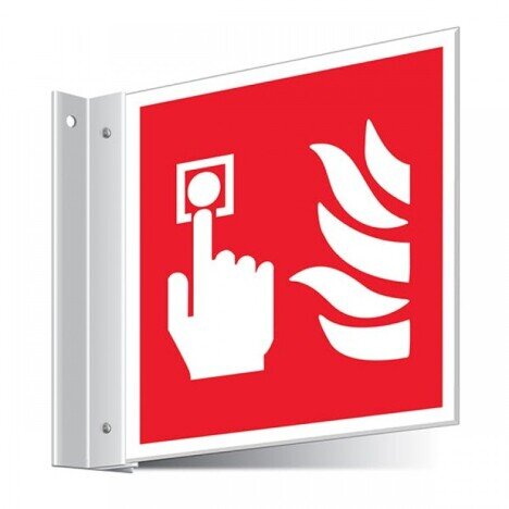 Indicator rosu buton de alarma in caz de incendiu